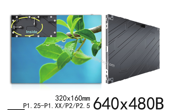 P1.86 โฆษณาในร่มจอแสดงผล LED ความสว่างการแก้จุดบกพร่องสูง